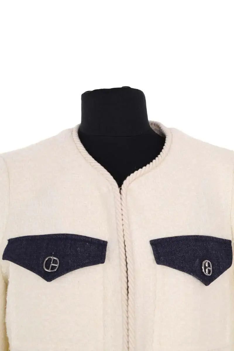 Veste Claudie Pierlot Blanc en Synthétique