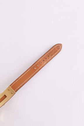 Montre Hermès Kelly Camel en Plaqué or
