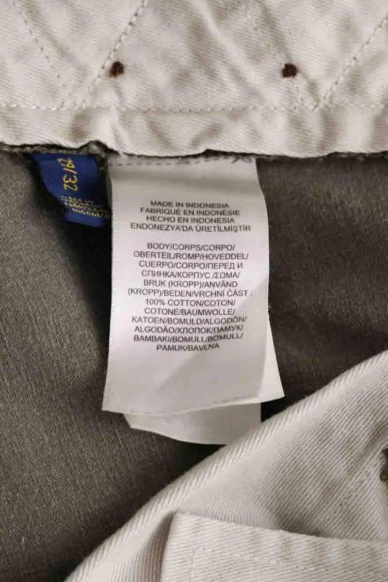 Pantalon Ralph Lauren Kaki en Coton