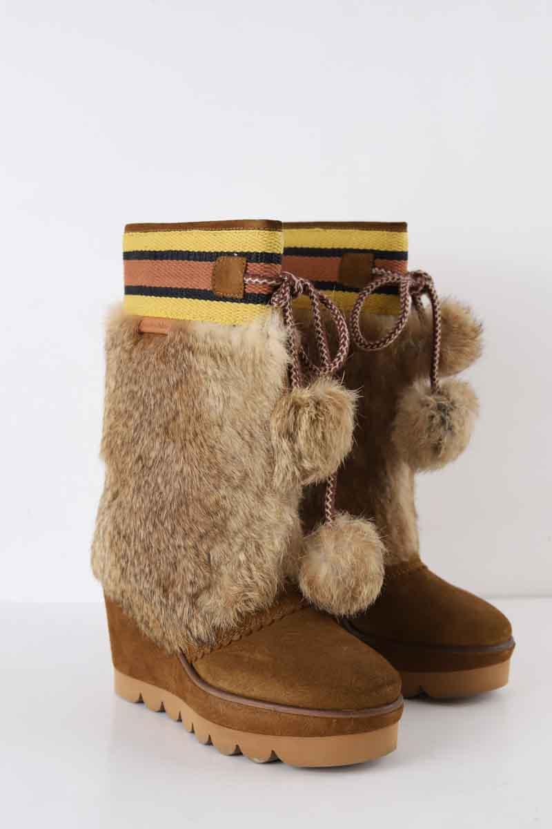 Boots fourées See By Chloé  Marron