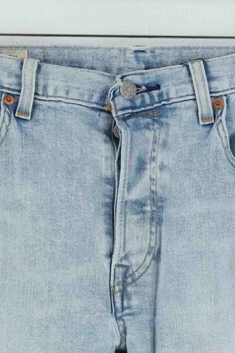 Jean droit Levi's 501 Bleu en Coton
