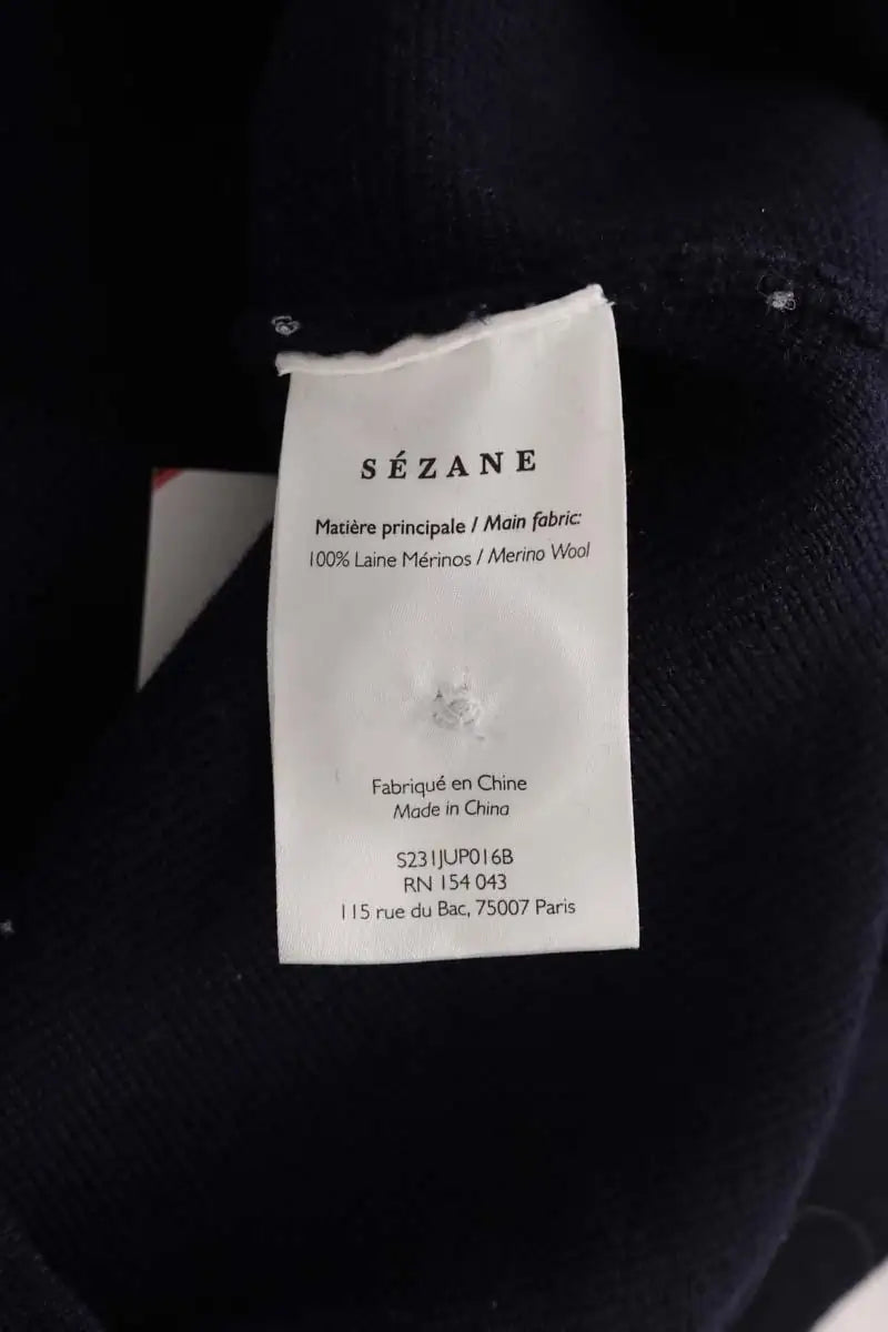 Mini jupe Sézane Bleu en Laine