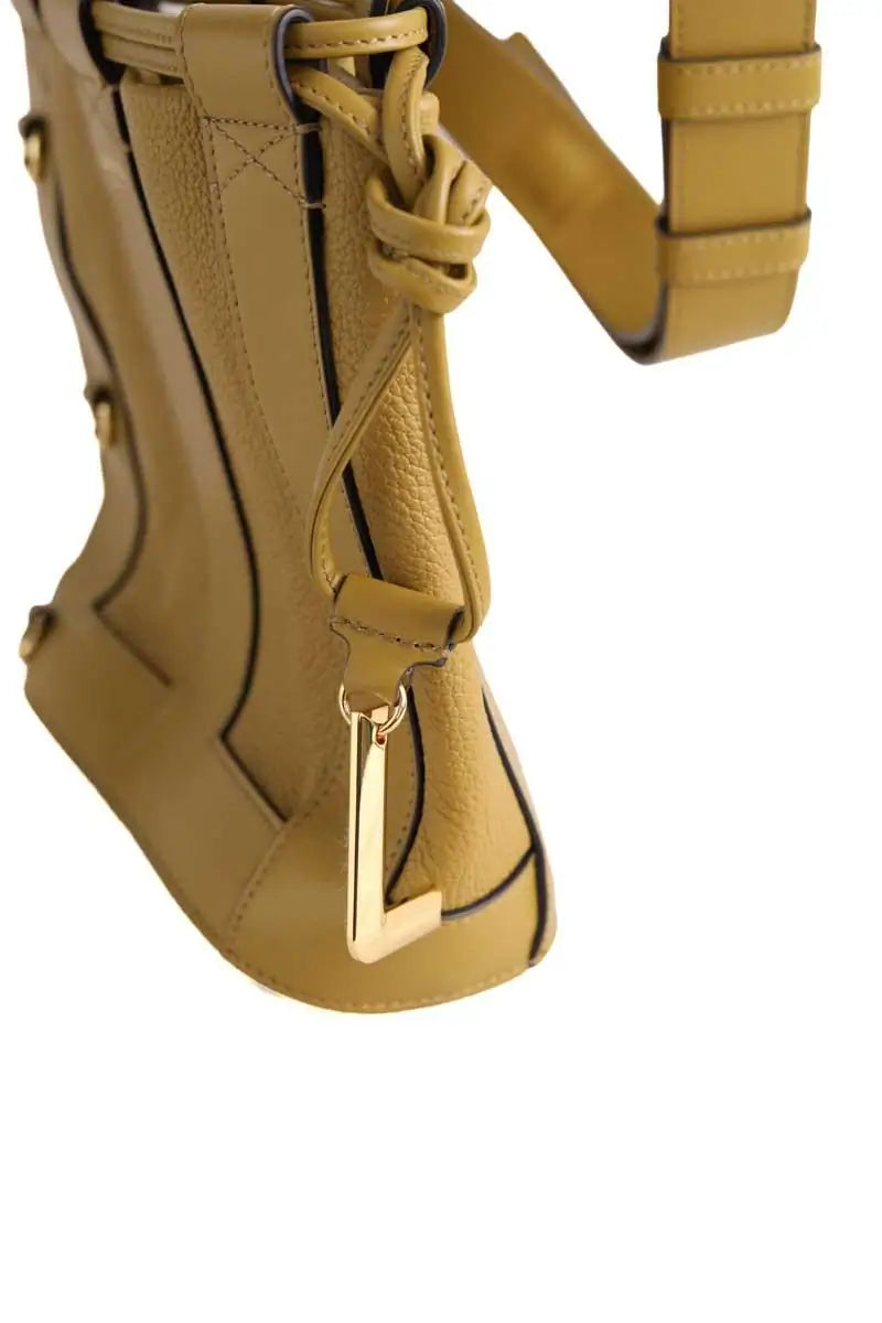 Sac porté épaule Lancel Kaki en Cuir