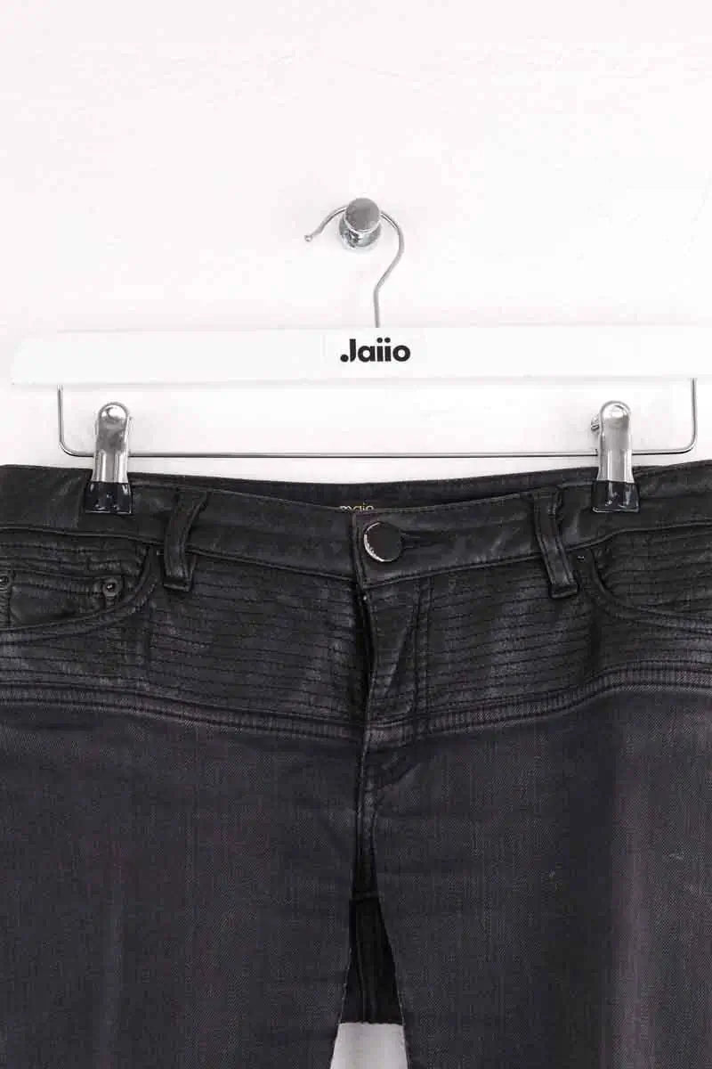 Jean slim Maje Anthracite en Coton
