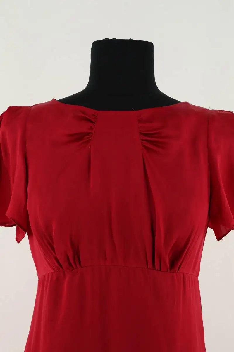Robe Tara Jarmon Rouge en Soie