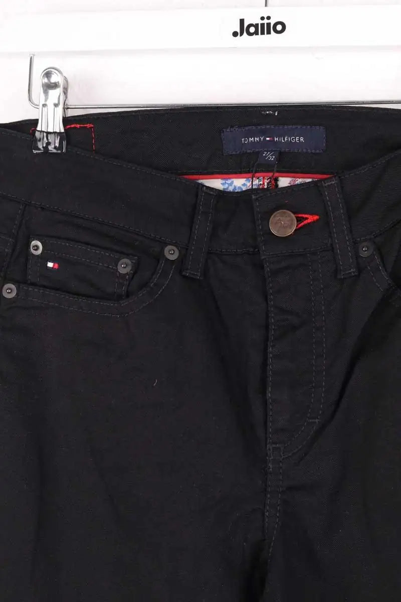 Jean droit Tommy Hilfiger Noir en Coton