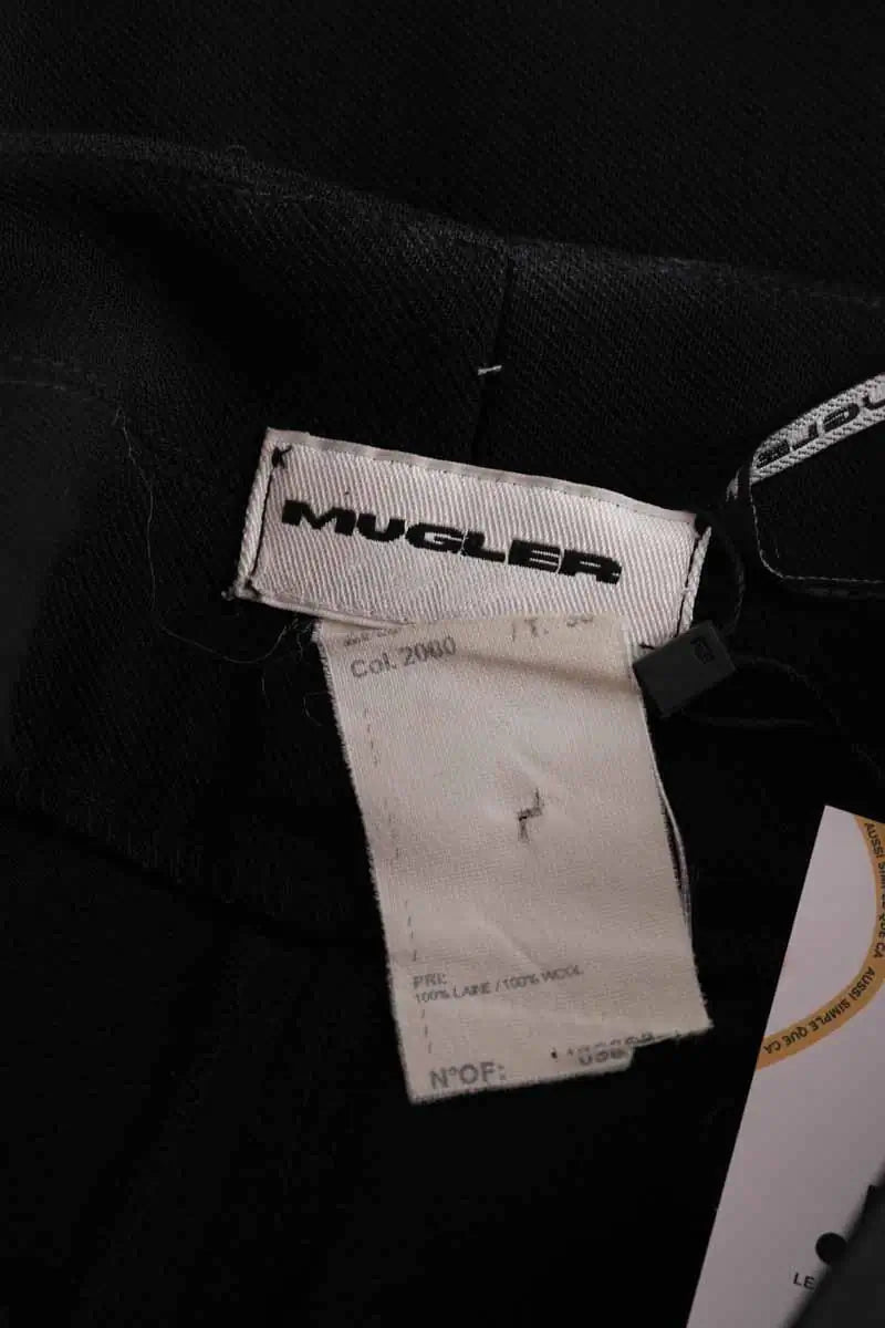 Pantalon large Mugler Noir en Laine