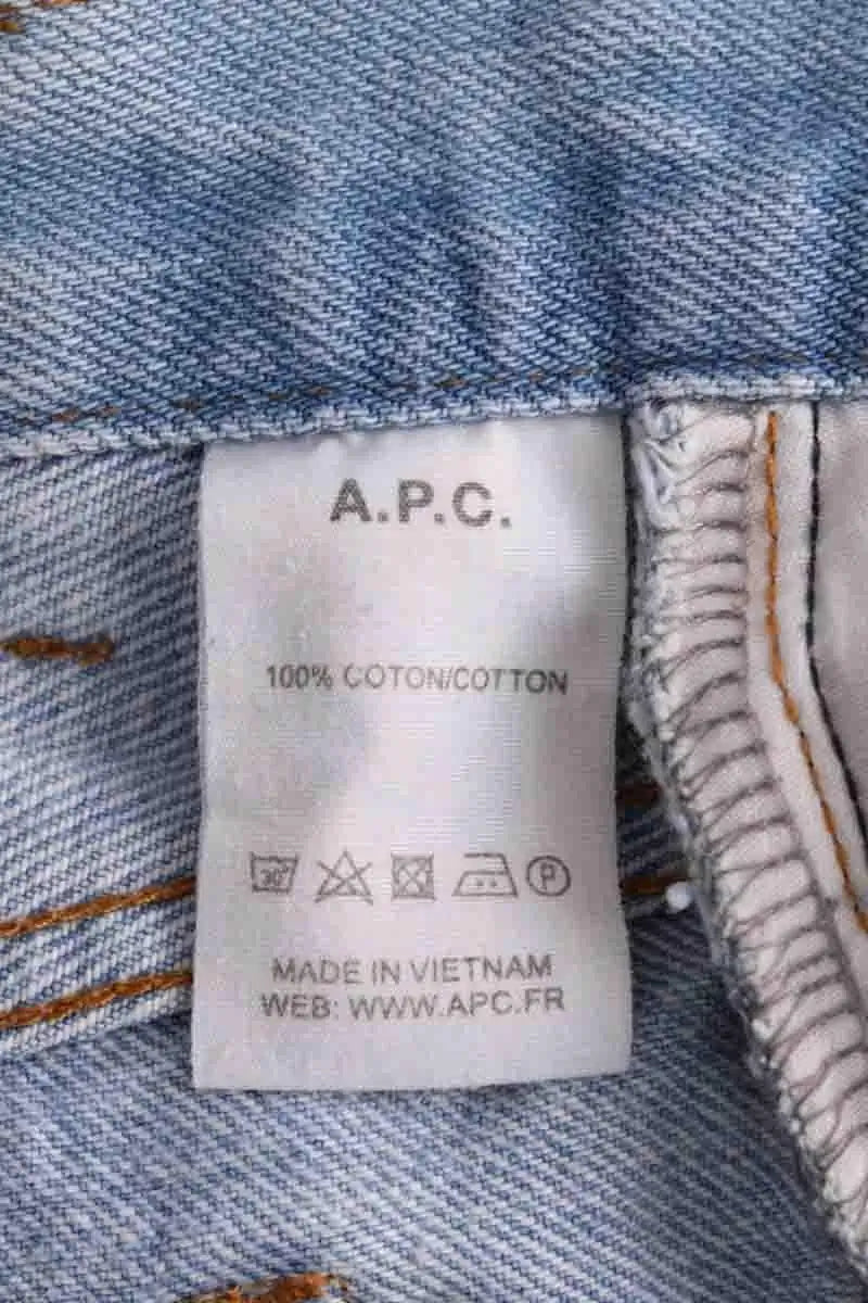 Jean droit APC Bleu en Coton