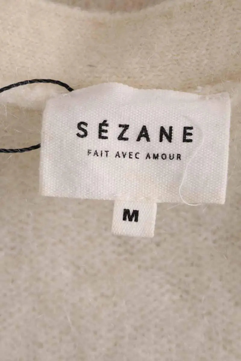 Cardigan Sézane Ecru en Synthétique