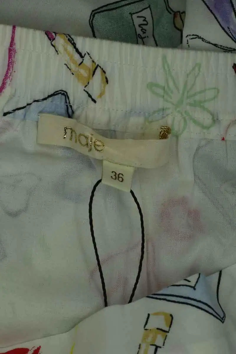 Jupe Maje Blanc en Coton