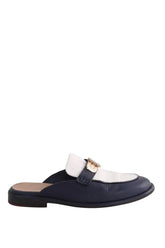 Mules Tommy Hilfiger Bleu en Cuir, taille 37 - Seconde Main