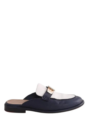 Mules Tommy Hilfiger Bleu en Cuir, taille 37 - Seconde Main