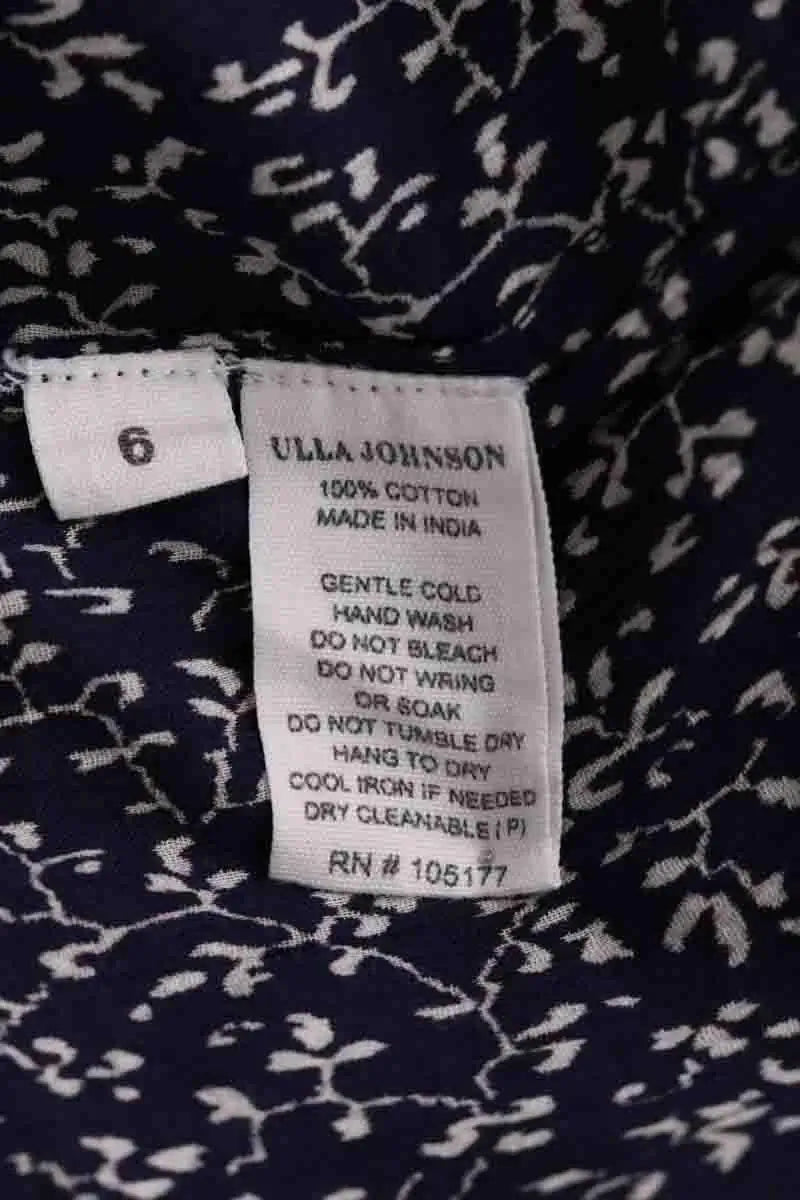 Top sans manche Ulla Johnson Marine en Coton