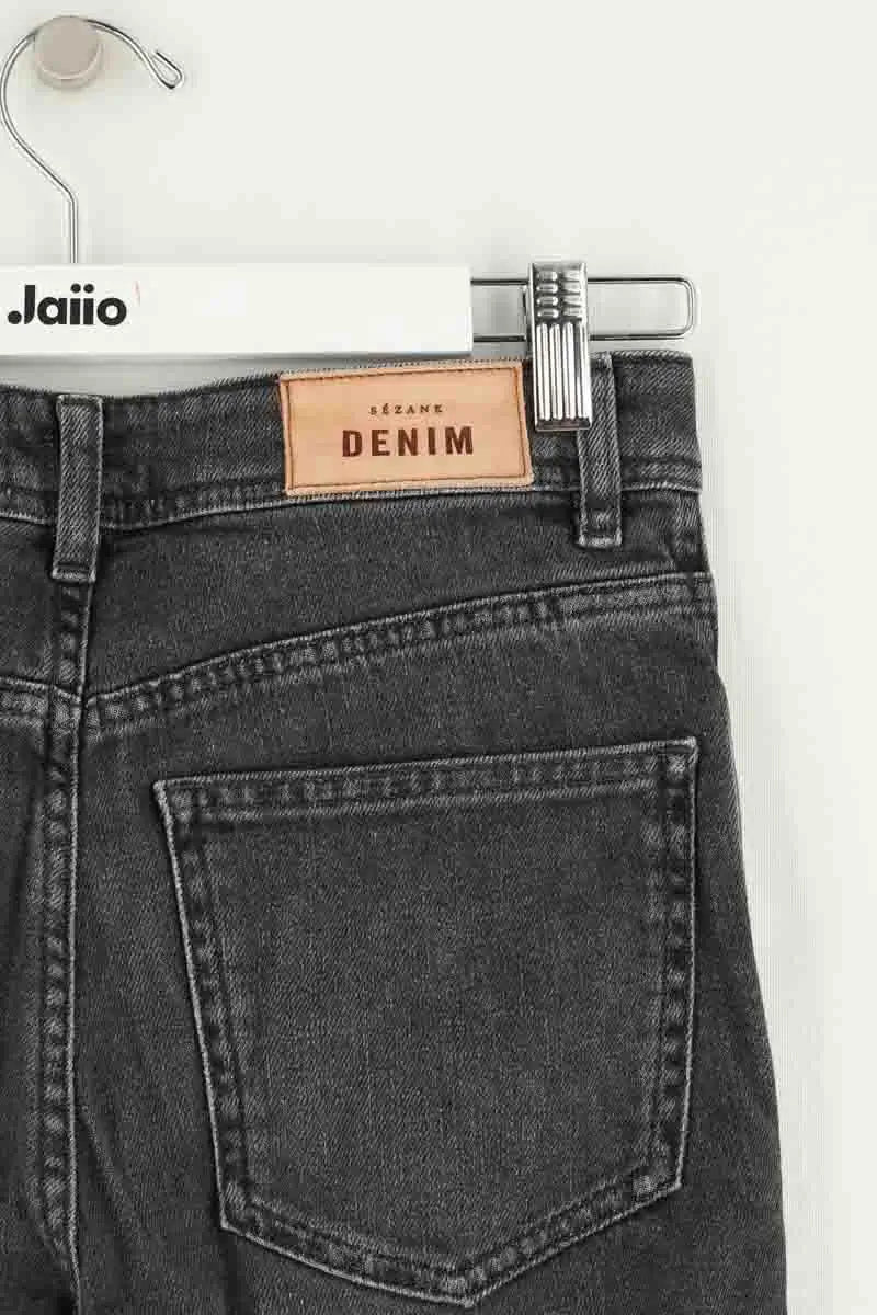 Jean slim Sézane Anthracite en Coton