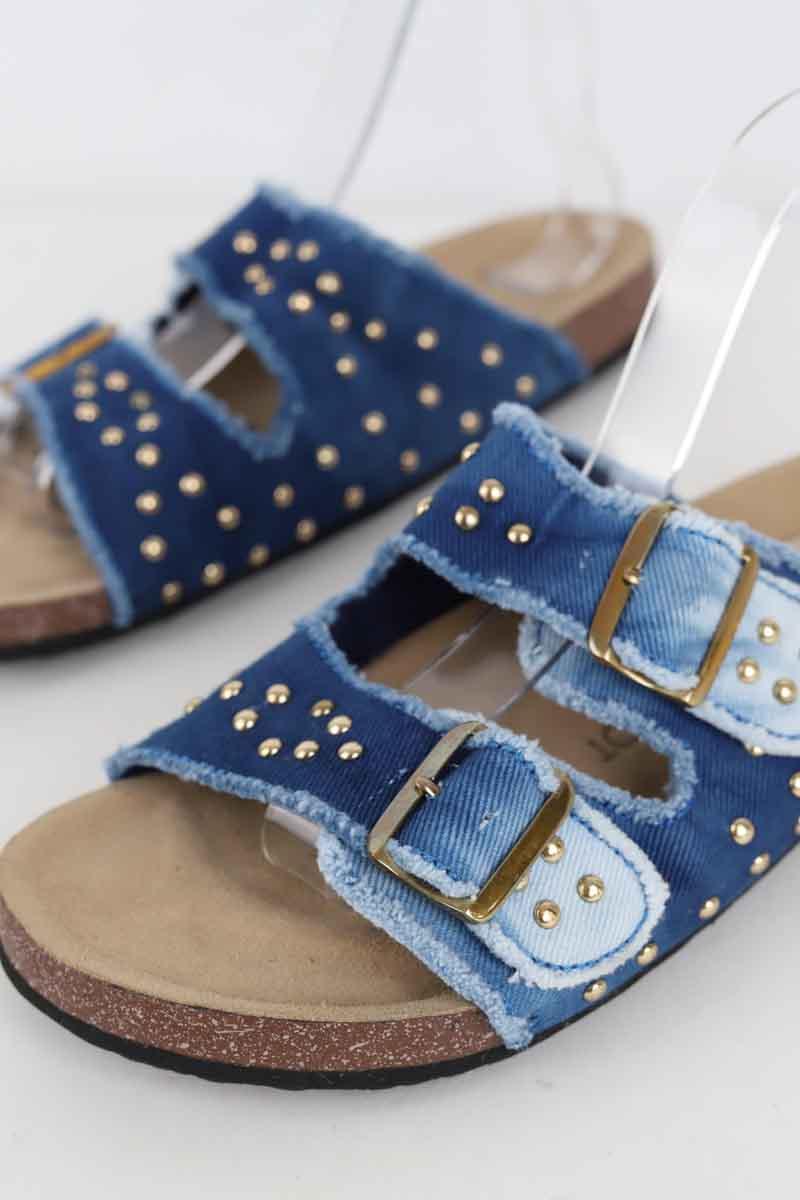 Mules Claris Virot  Bleu