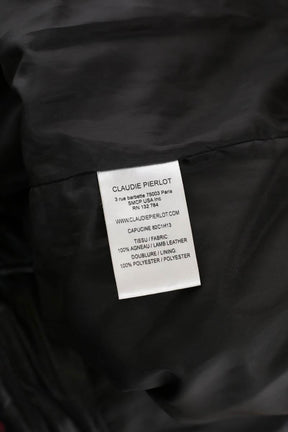 Veste en cuir Claudie Pierlot  Noir
