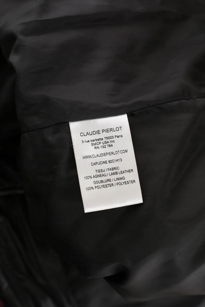 Veste en cuir Claudie Pierlot  Noir