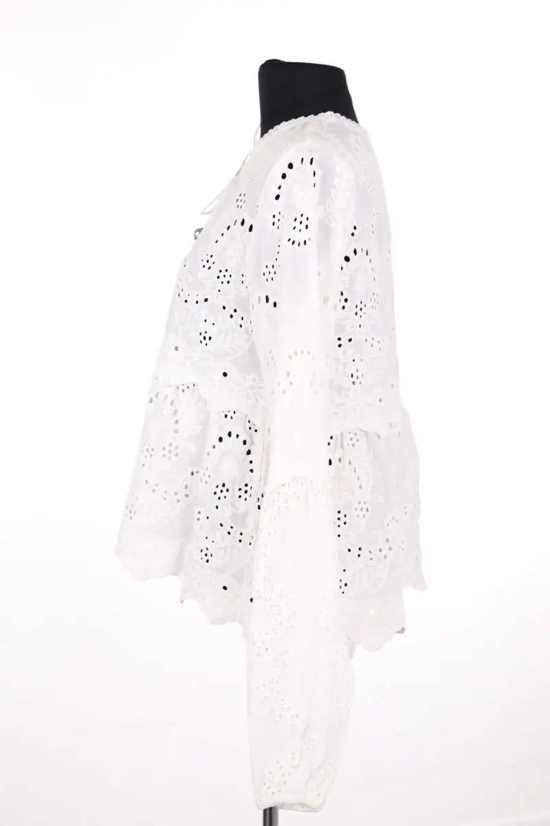 Blouse The Kooples Blanc en Viscose