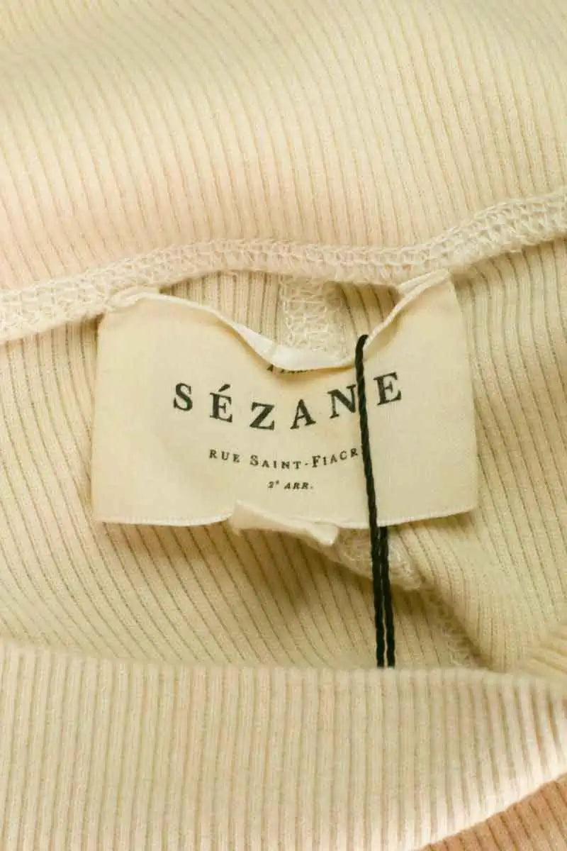 Legging Sézane Beige en Coton