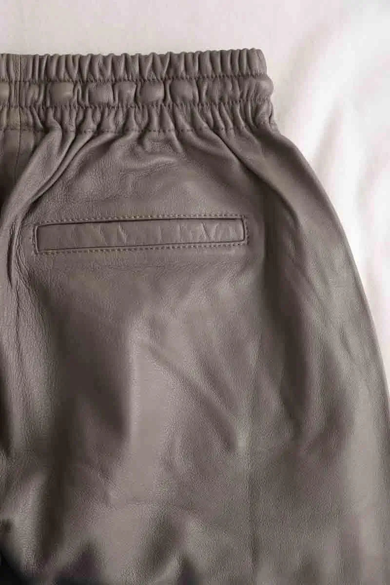 Pantalon Oakwood Gris en Cuir