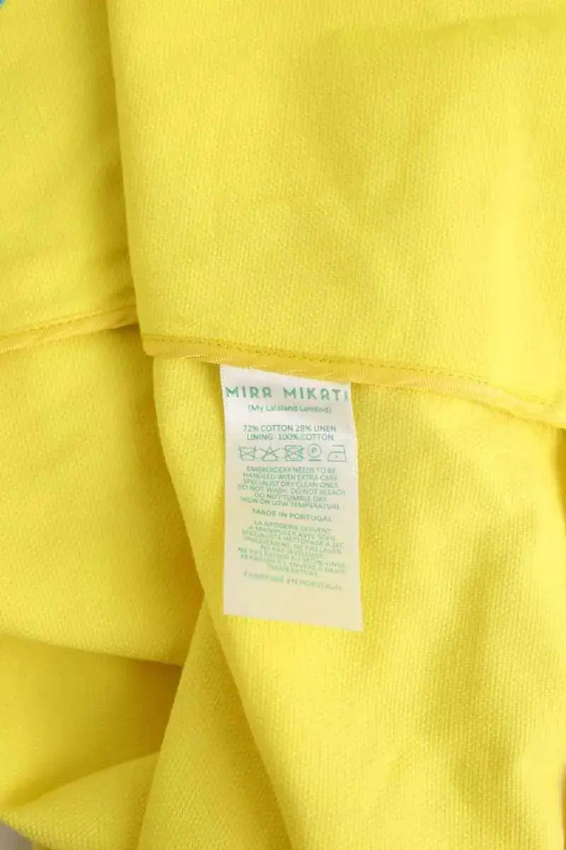Robe Mira Mikati Jaune en Coton