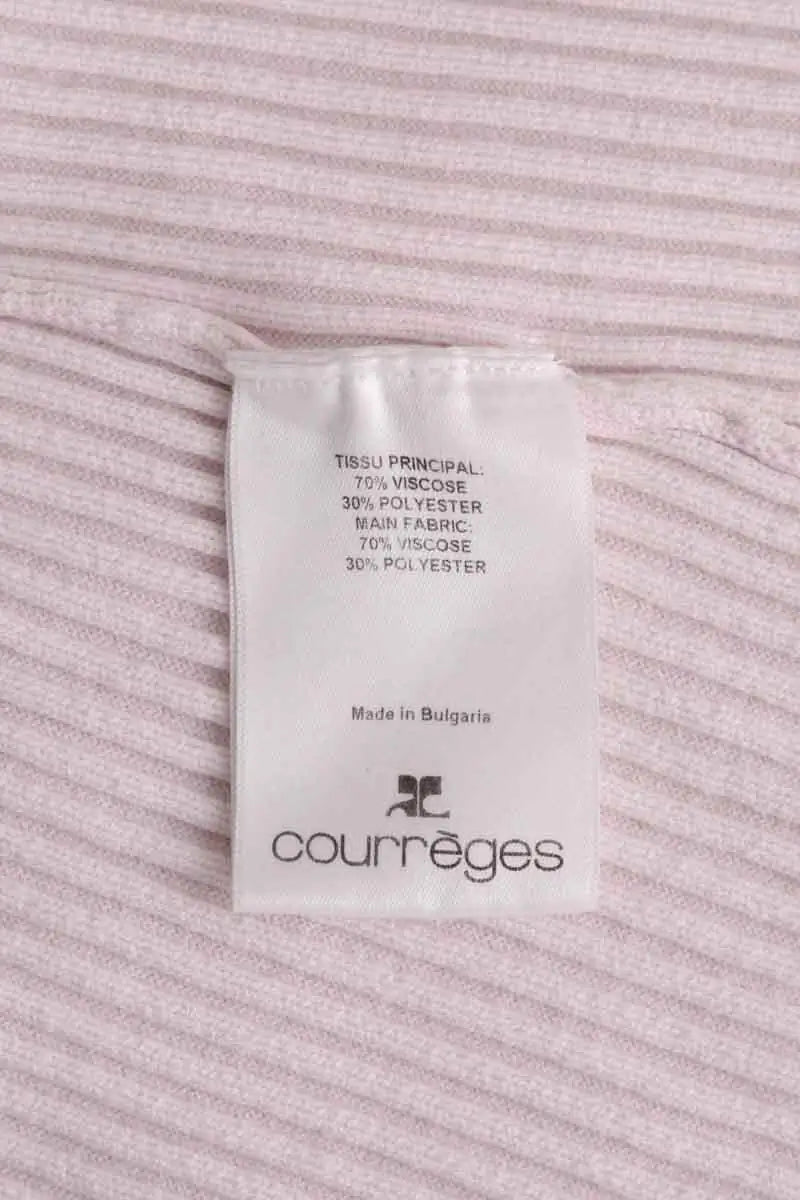 Top sans manche Courrèges Rose en Viscose