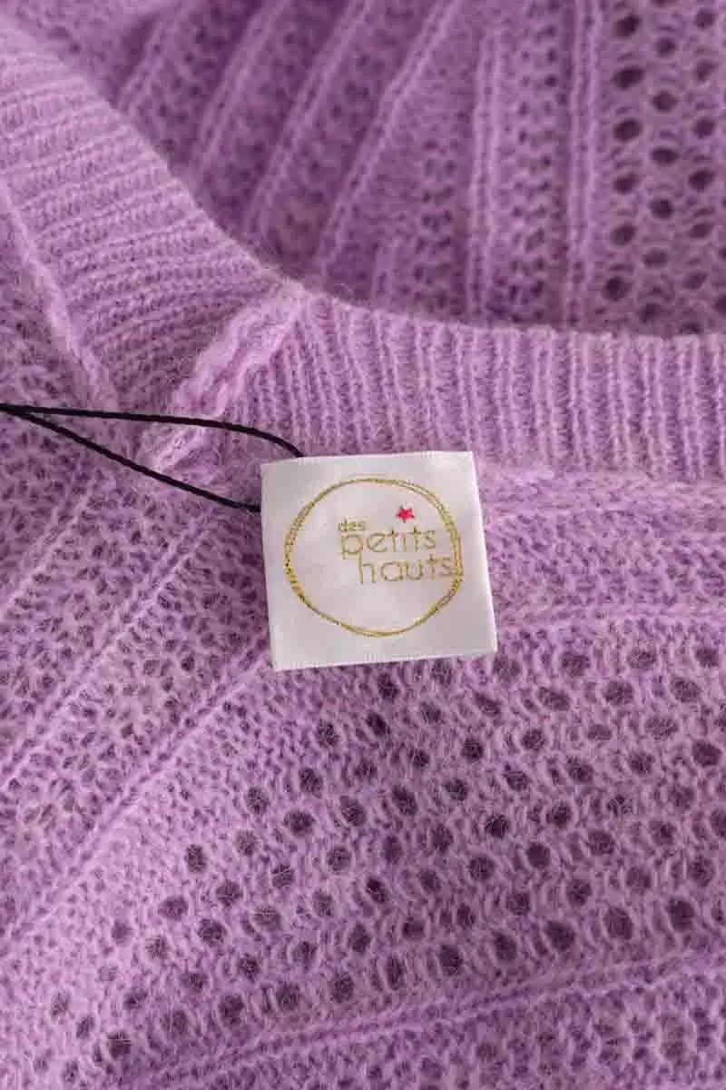 Pull Des Petits Hauts Violet en Laine
