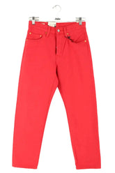 Jean droit Levi's 501 Rouge en Coton, taille XS - Seconde Main