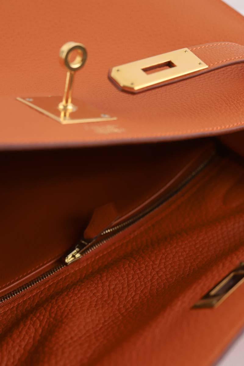 Sacs à main Hermès Kelly 32 Orange