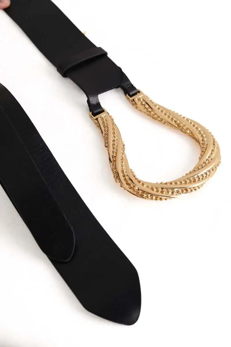 Ceinture en cuir Sandro Noir en Cuir