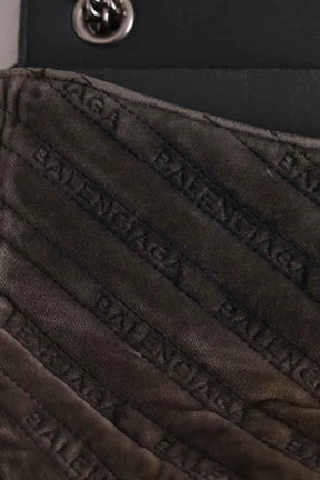 Sac porté épaule Balenciaga Kaki en Daim