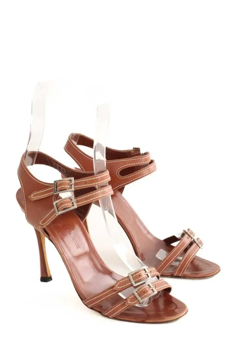 Talons Manolo Blahnik  Marron