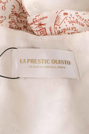Top sans manche La Prestic Ouiston Beige en Soie