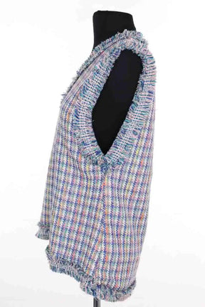 Top sans manche Maje Bleu en Coton