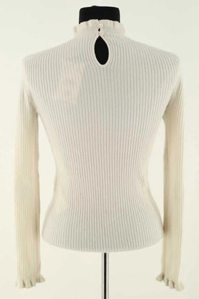 Pull Maje Blanc en Synthétique