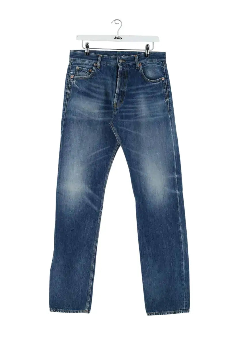 Jean droit Saint Laurent Bleu en Coton, taille M - Seconde Main