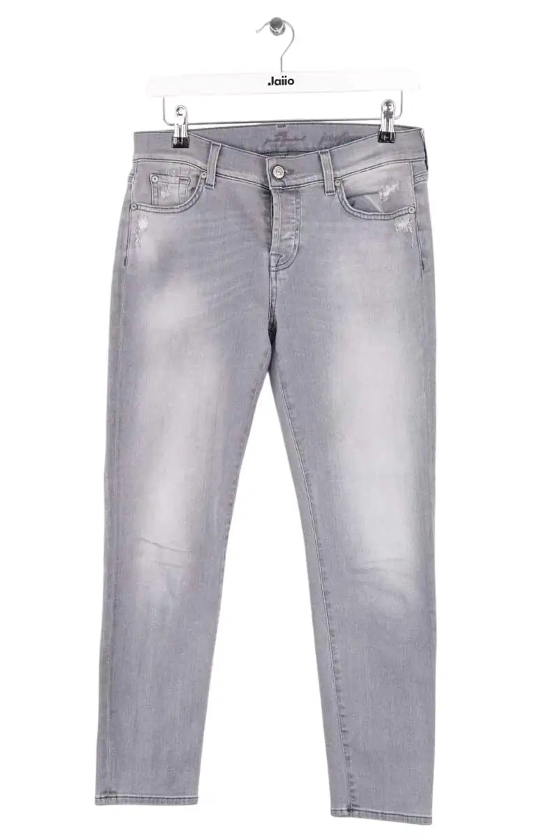 Jean droit 7 For All Mankind Gris en Denim, taille XS - Seconde Main