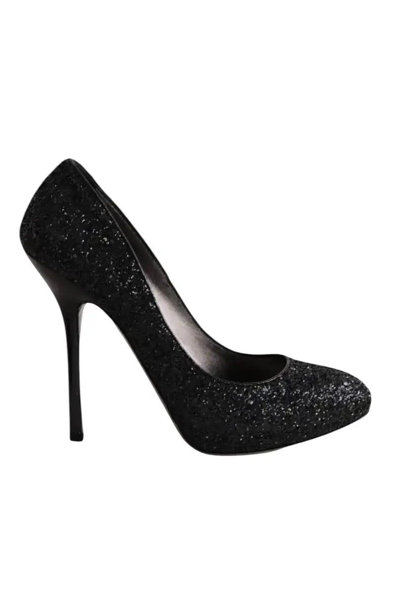 Talons Jimmy Choo Noir en Paillettes, taille 40 - Seconde Main