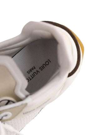 Baskets Louis Vuitton Run 55 Blanc en Cuir