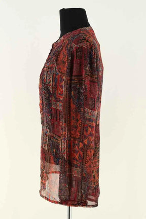 Blouse Antik Batik Rouge en Synthétique