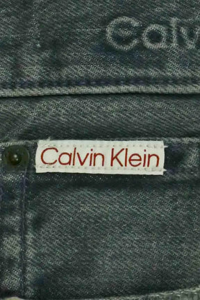 Jean droit W33 L32 Calvin Klein Bleu en Coton