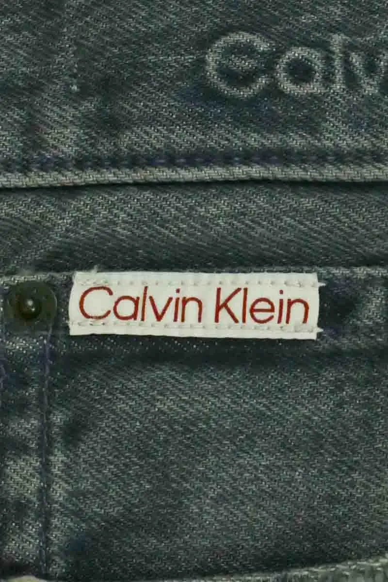 Jean droit W33 L32 Calvin Klein Bleu en Coton