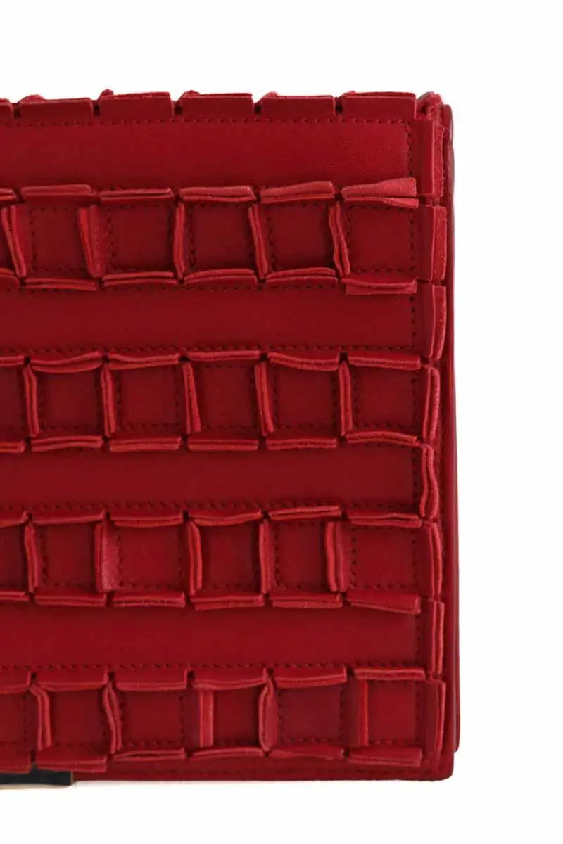 Pochette Tomasini Rouge en Cuir