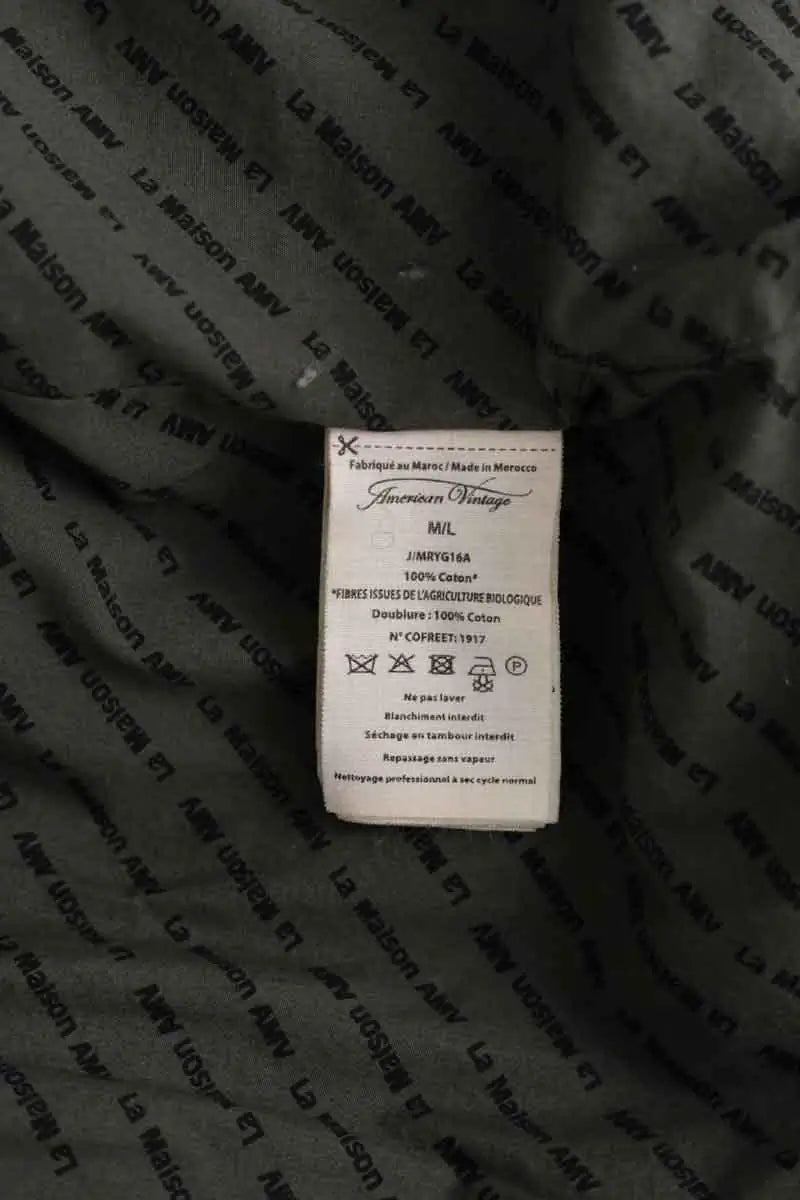 Blouson American Vintage Kaki en Coton