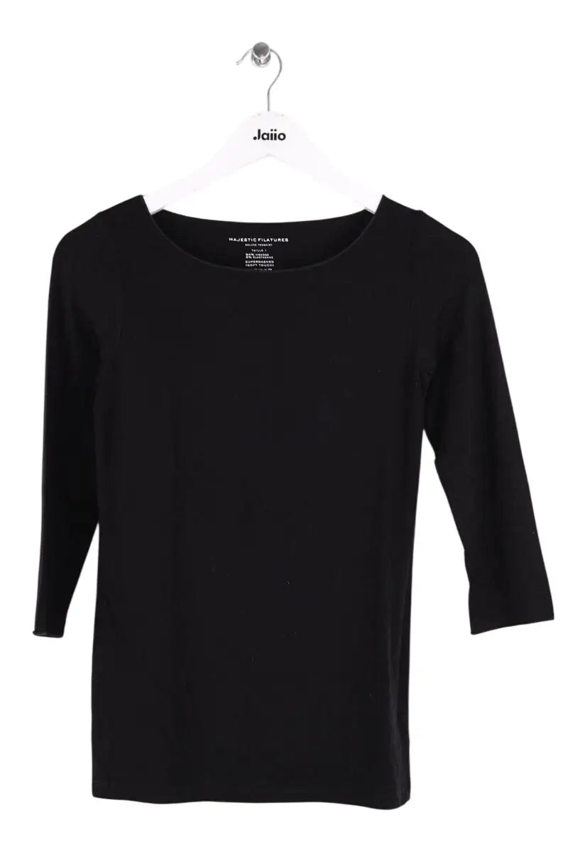 Top Majestic Filatures Noir en Viscose, taille S - Seconde Main