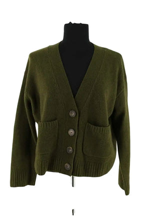Cardigan Sézane Vert en Laine, taille XS - Seconde Main