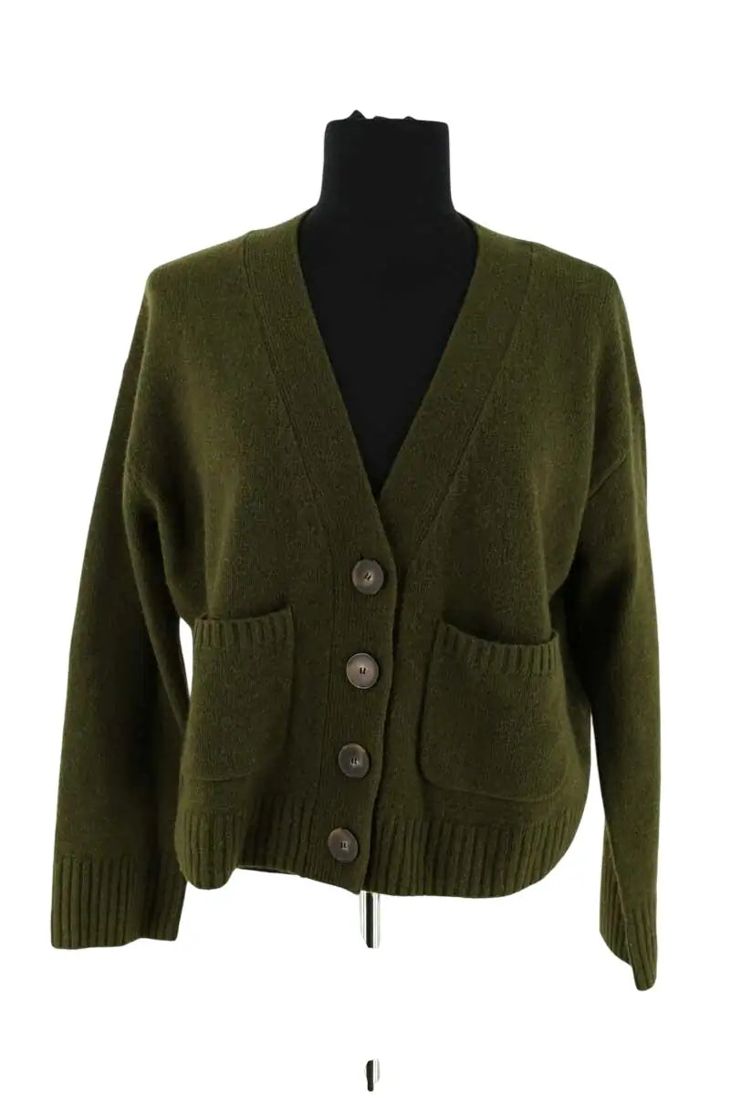 Cardigan Sézane Vert en Laine, taille XS - Seconde Main