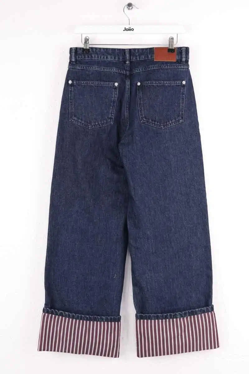 Jean large Balzac Marine en Coton