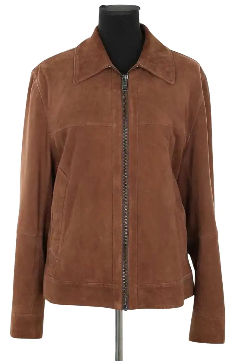 Blouson Boss Marron en Daim, taille M - Seconde Main