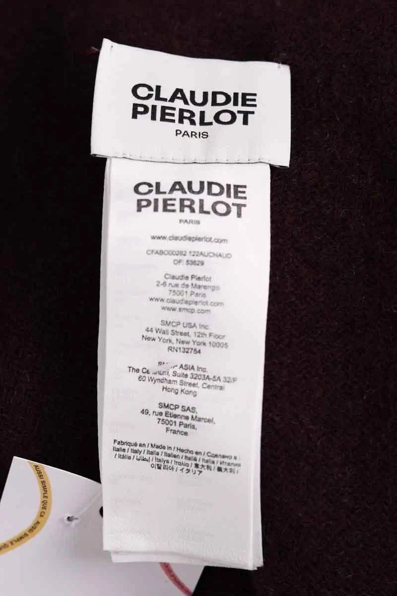 Cape Claudie Pierlot Bordeaux en Laine